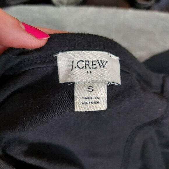 J. CREW Womens Long-Sleeve Athleisure Tie-Back Tee in Black Size Size  Small - Picture 5 of 10